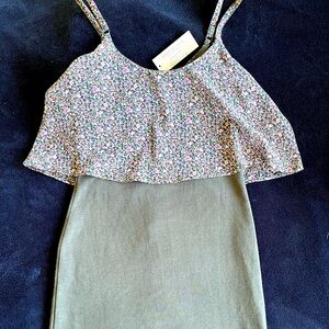 American girl mini dress, Purple & Green